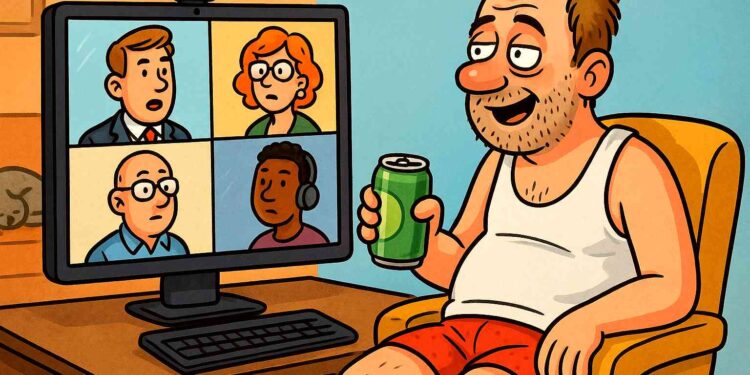 Meeting století: kamera on, hlava off. Virtuální trapas, co obletěl síť