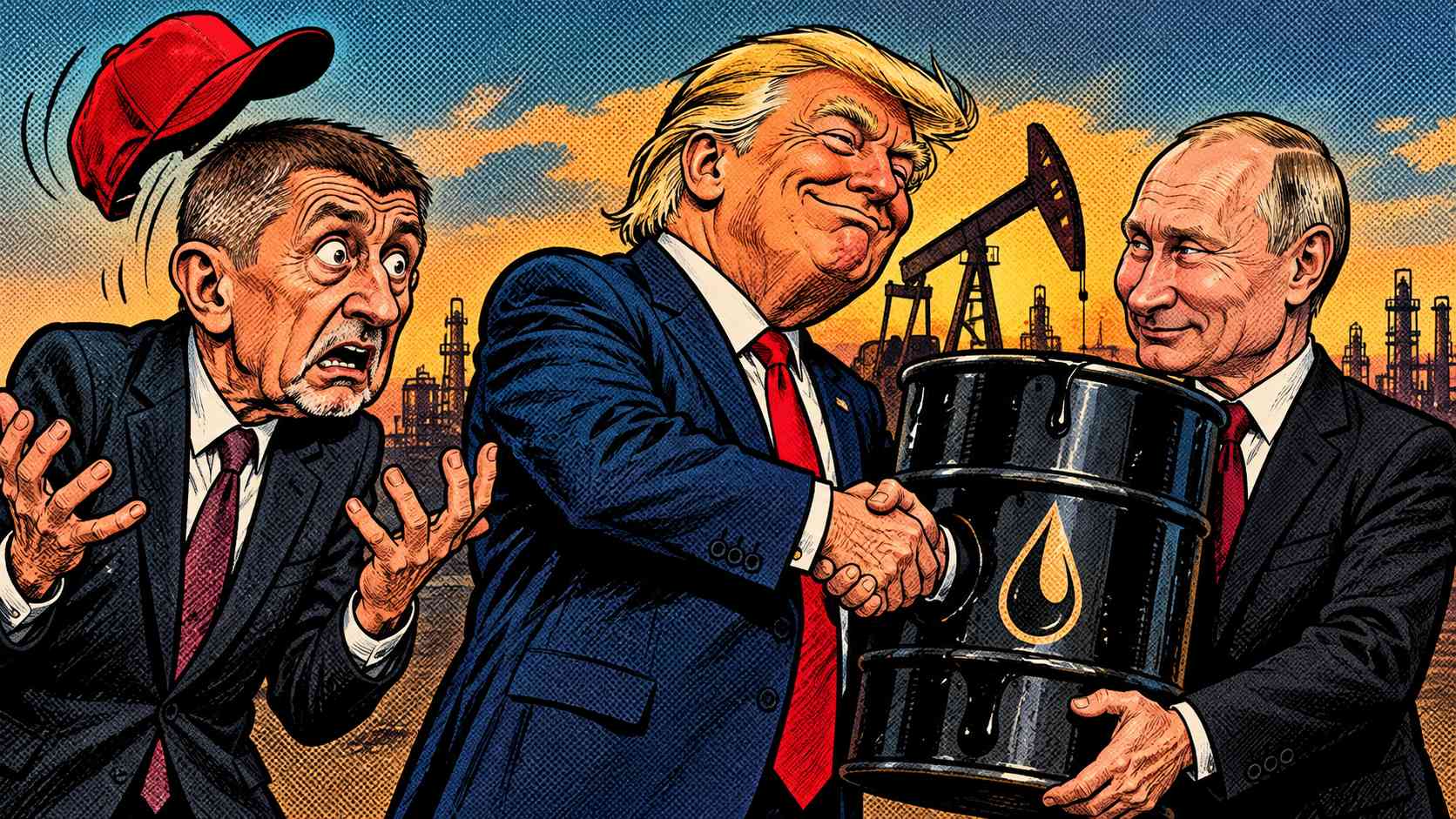 Trump podrazil Evropu. Babišovi spadla kšiltovka