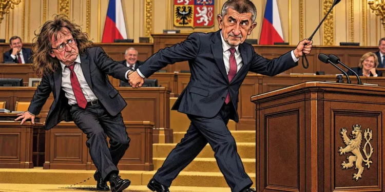 Satira: Babiš vedl Ševčíka k omluvě. Sněmovna připomínala školku